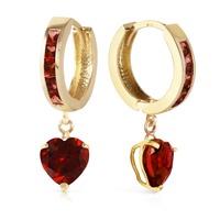 Garnet Huggie Earrings 3.85ctw in 9ct Gold