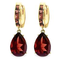 Garnet Droplet Huggie Earrings 13.2ctw in 9ct Gold