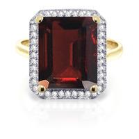 Garnet and Diamond Halo Ring 7.5ct in 9ct Gold