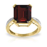 garnet and diamond ring 75ct in 9ct gold