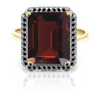 Garnet and Diamond Halo Ring 7.5ct in 9ct Gold