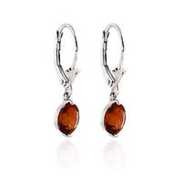 garnet drop earrings 31ctw in 9ct white gold