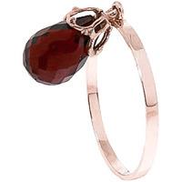 Garnet Crown Briolette Ring 3.0ct in 9ct Rose Gold