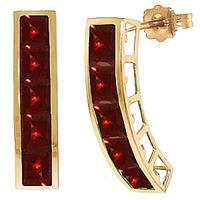 garnet channel set stud earrings 45ctw in 9ct gold