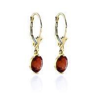 Garnet Drop Earrings 3.1ctw in 9ct Gold