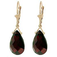 Garnet Droplet Briolette Earrings 10.2ctw in 9ct Gold