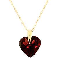 Garnet Heart Pendant Necklace 1.15ct in 9ct Gold