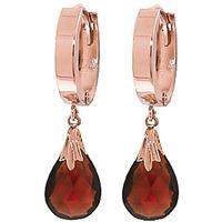 Garnet Teardrop Briolette Earrings 6.0ctw in 9ct Rose Gold