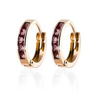 Garnet Huggie Earrings 1.3ctw in 9ct Rose Gold