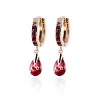 Garnet Droplet Huggie Earrings 4.3ctw in 9ct Rose Gold