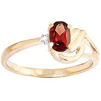 Garnet and Diamond Ring 0.45ct in 9ct Gold