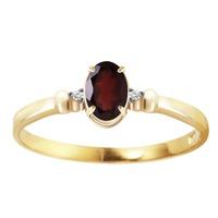 Garnet and Diamond Allure Ring 0.45ct in 9ct Gold