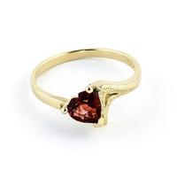 Garnet Devotion Heart Ring 0.9ct in 9ct Gold