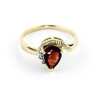 garnet and diamond belle ring 15ct in 9ct gold