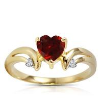 Garnet and Diamond Ring 1.25ct in 9ct Gold