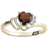 Garnet and Diamond Passion Ring 0.9ct in 9ct Gold