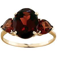 Garnet Three Stone Ring 4.1ctw in 9ct Gold