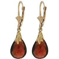 garnet droplet briolette earrings 60ctw in 9ct gold