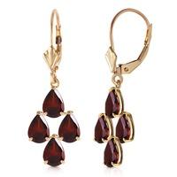 Garnet Drop Earrings 4.5ctw in 9ct Gold