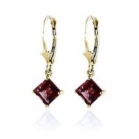 Garnet Drop Earrings 3.2ctw in 9ct Gold