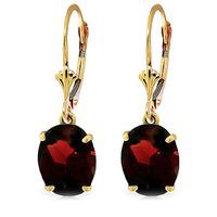 Garnet Drop Earrings 6.25ctw in 9ct Gold