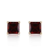 Garnet Stud Earrings 1.75ctw in 9ct Gold