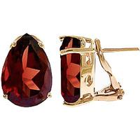 Garnet Droplet Stud Earrings 10.0ctw in 9ct Gold