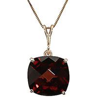 Garnet Rococo Pendant Necklace 4.5ct in 9ct Gold