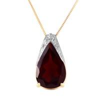 Garnet Snowcap Pendant Necklace 5.0ct in 9ct Gold