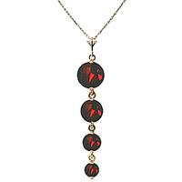 Garnet Quadruplo Pendant Necklace 3.9ctw in 9ct Gold