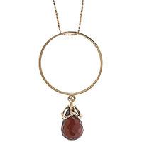 Garnet Infinity Briolette Pendant Necklace 3.0ct in 9ct Gold