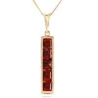 garnet channel set pendant necklace 225ctw in 9ct gold