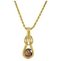 Garnet San Francisco Pendant Necklace 0.65ct in 9ct Gold