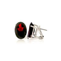 garnet stud earrings 120ctw in 9ct white gold