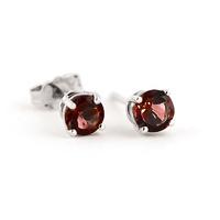 garnet stud earrings 095ctw in 9ct white gold