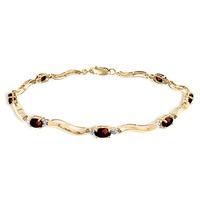 garnet and diamond tennis bracelet 20ctw in 9ct gold