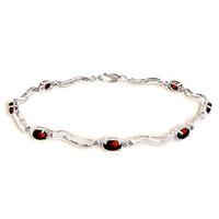 Garnet and Diamond Tennis Bracelet 2.0ctw in 9ct White Gold