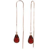 Garnet Scintilla Briolette Earrings 4.5ctw in 9ct Rose Gold