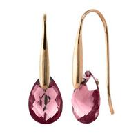 Garnet Briolette Drop Earrings 6.0ctw in 9ct Rose Gold