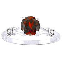 garnet and diamond aspire ring 105ct in 9ct white gold