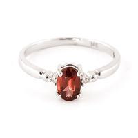 Garnet and Diamond Allure Ring 0.45ct in 9ct White Gold