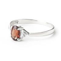 Garnet and Diamond Allure Ring 0.45ct in 9ct White Gold