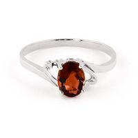 Garnet Classic Desire Ring 0.9ct in 9ct White Gold