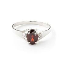 Garnet and Diamond Desire Ring 0.75ct in 9ct White Gold