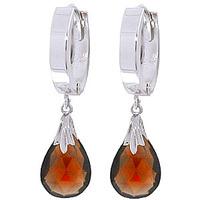 garnet teardrop briolette earrings 60ctw in 9ct white gold