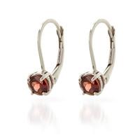 Garnet Boston Drop Earrings 1.2ctw in 9ct White Gold