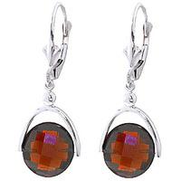 Garnet Drop Earrings 8.4ctw in 9ct White Gold