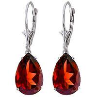 Garnet Drop Earrings 10.0ctw in 9ct White Gold