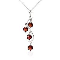 garnet dream catcher pendant necklace 225ctw in 9ct white gold