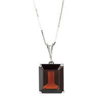 Garnet Pendant Necklace 7.0ct in 9ct White Gold